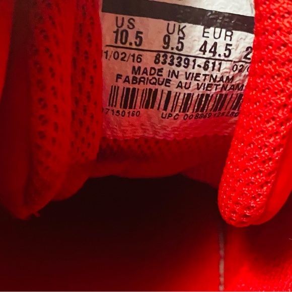 Nike Vapor Varsity Low TD Football Cleats RED 880319-610 Mens size 10.5 VPR 155 - Picture 9 of 9